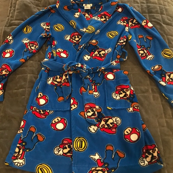 Nintendo Super Mario Bros Bathrobe size Small - Picture 2 of 7